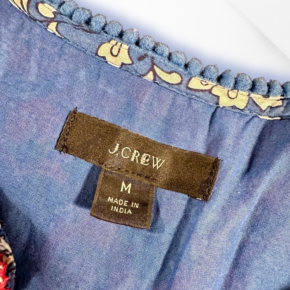 J. Crew ‘Belted Tunic Dress’ in “Night Sky Block Print” for Women Size Medium - Picture 5 of 16